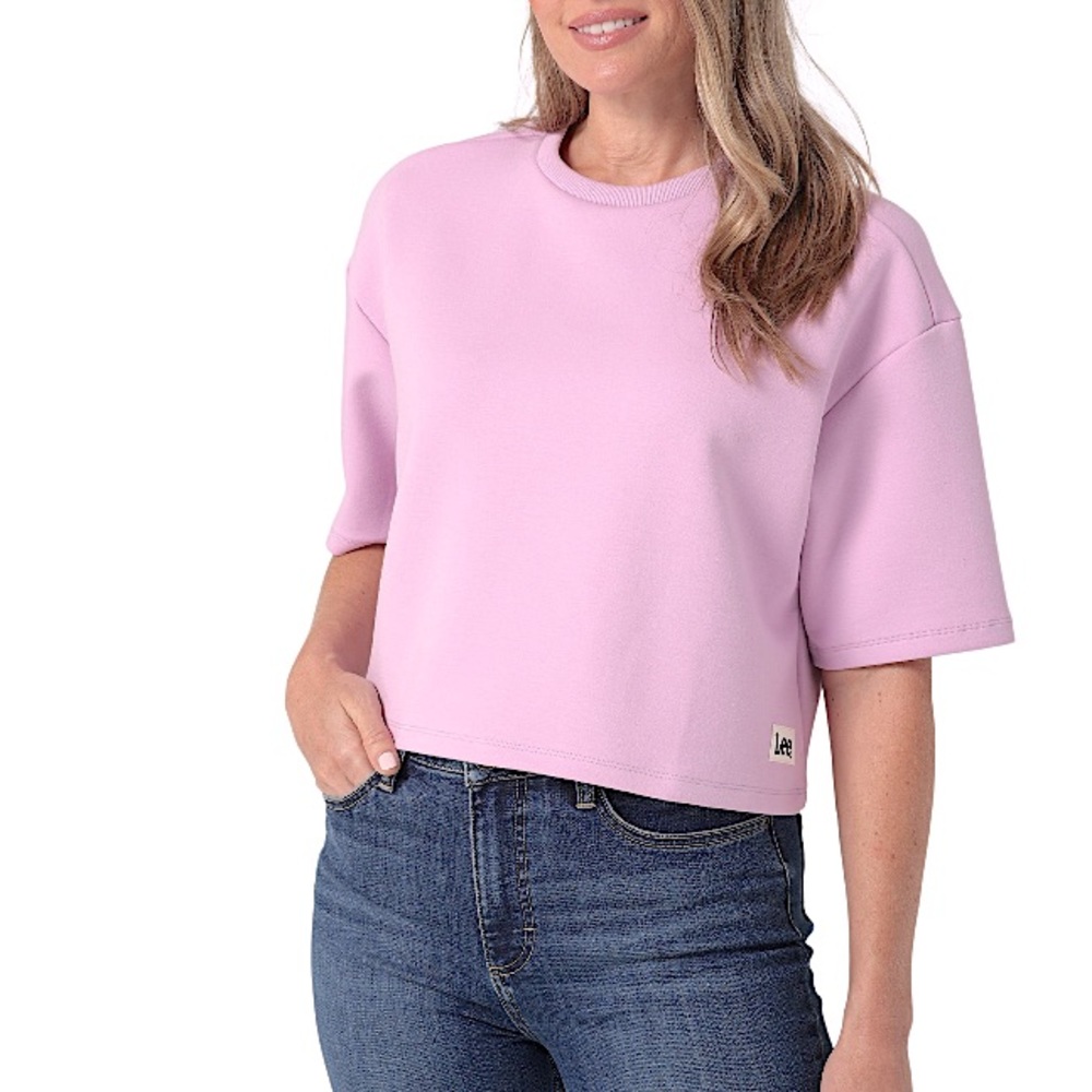 Women’s Shirt Lee Crop Top in sugared lilac Purple size XL New with tags!